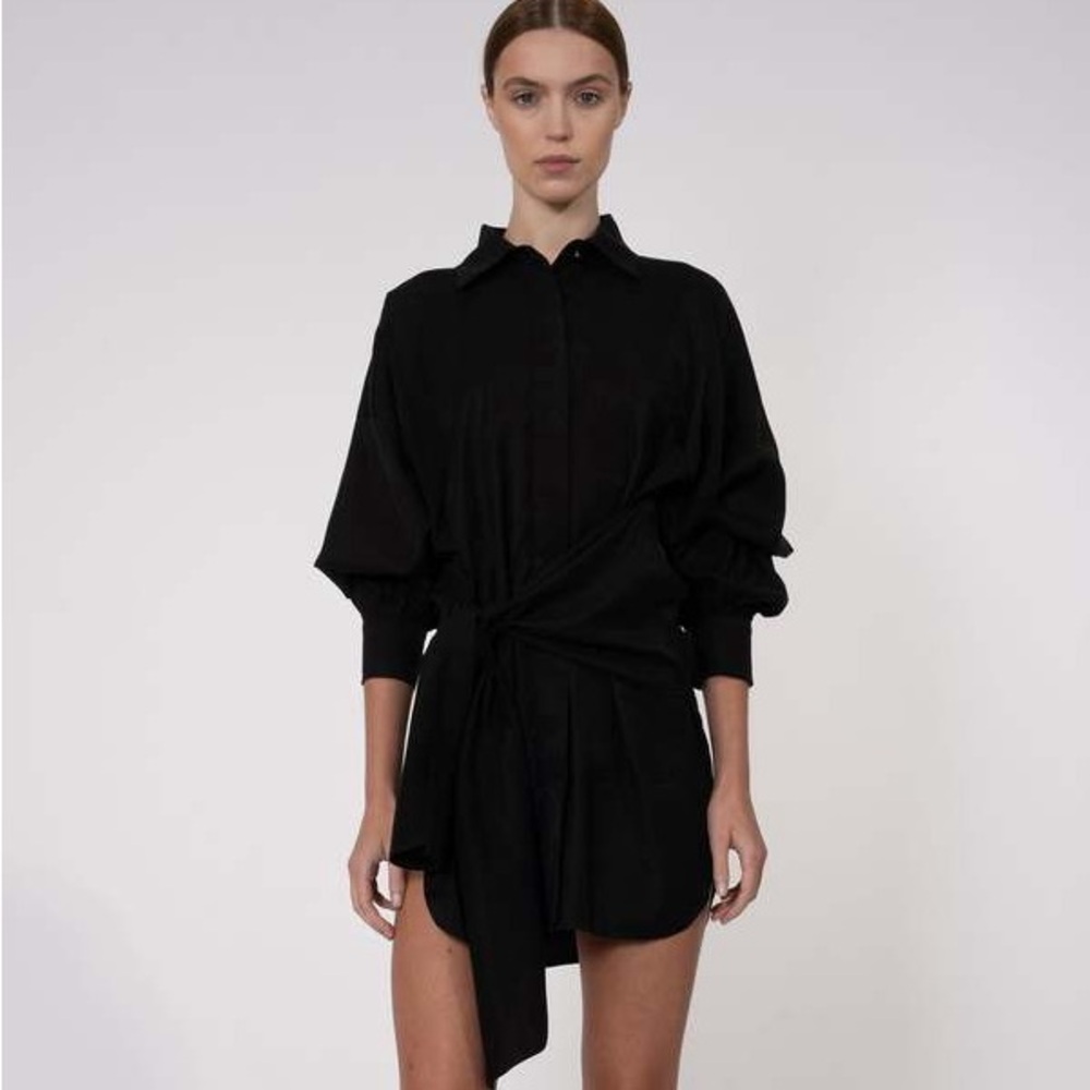 Revolve button down NONchalant Black Mini Dress - image 2